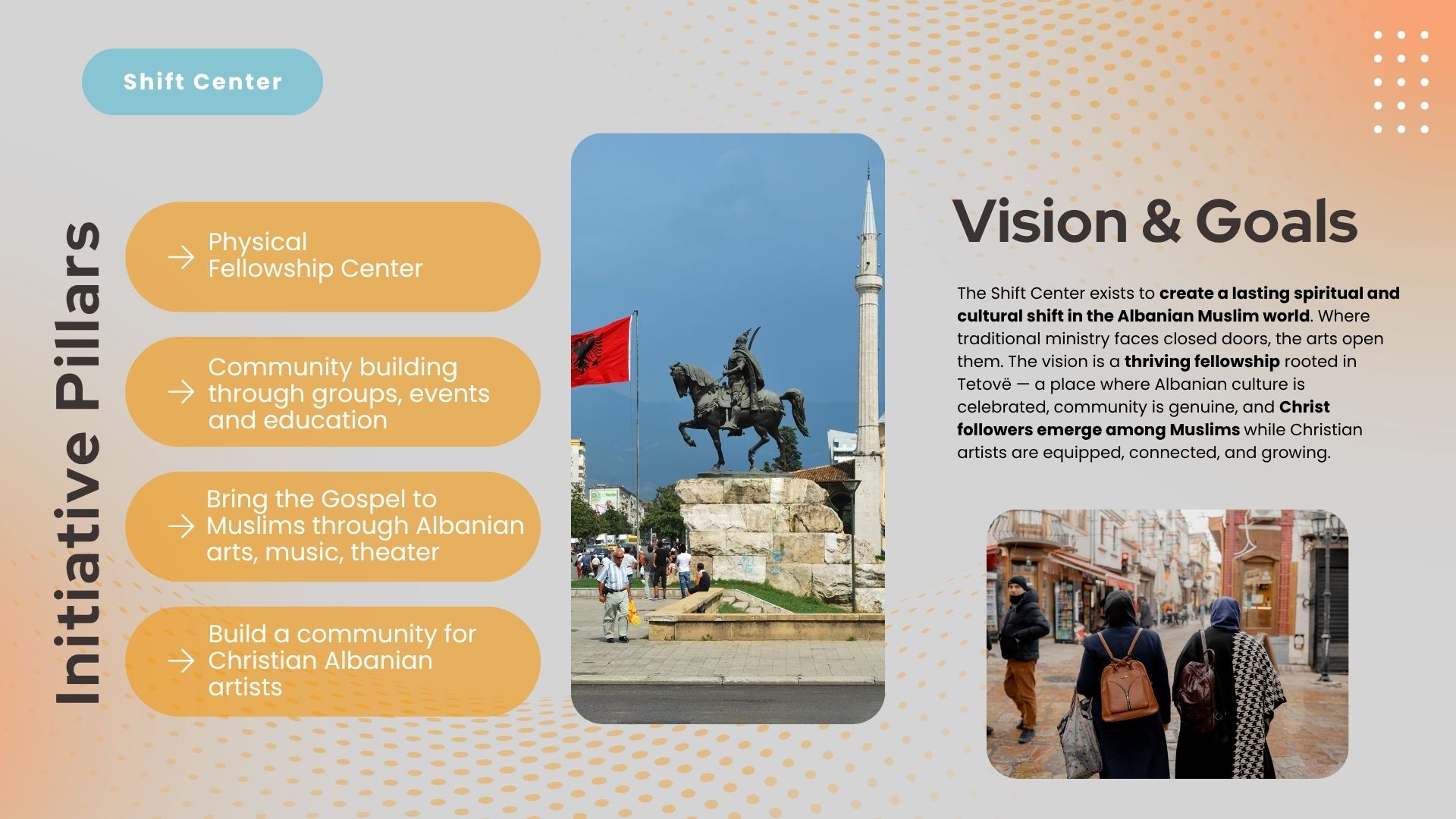 Vision and Goals for the Shift Center